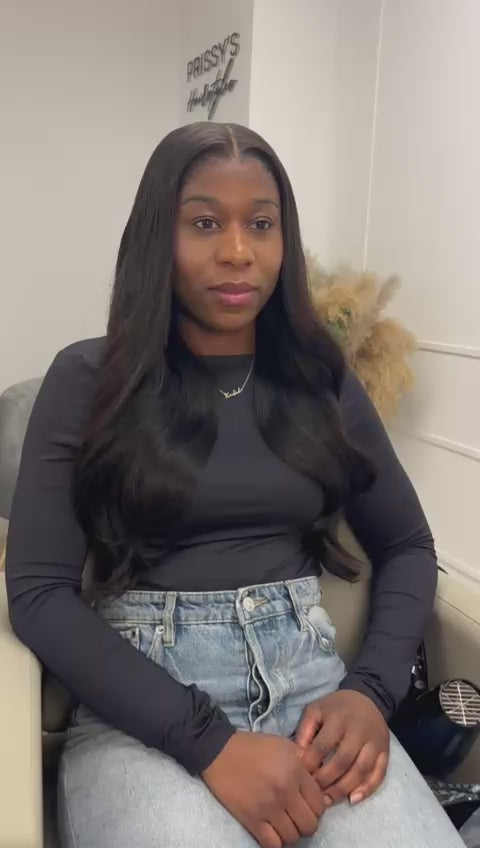 5X5 HD CLOSURE WIG (Classic schwarz)